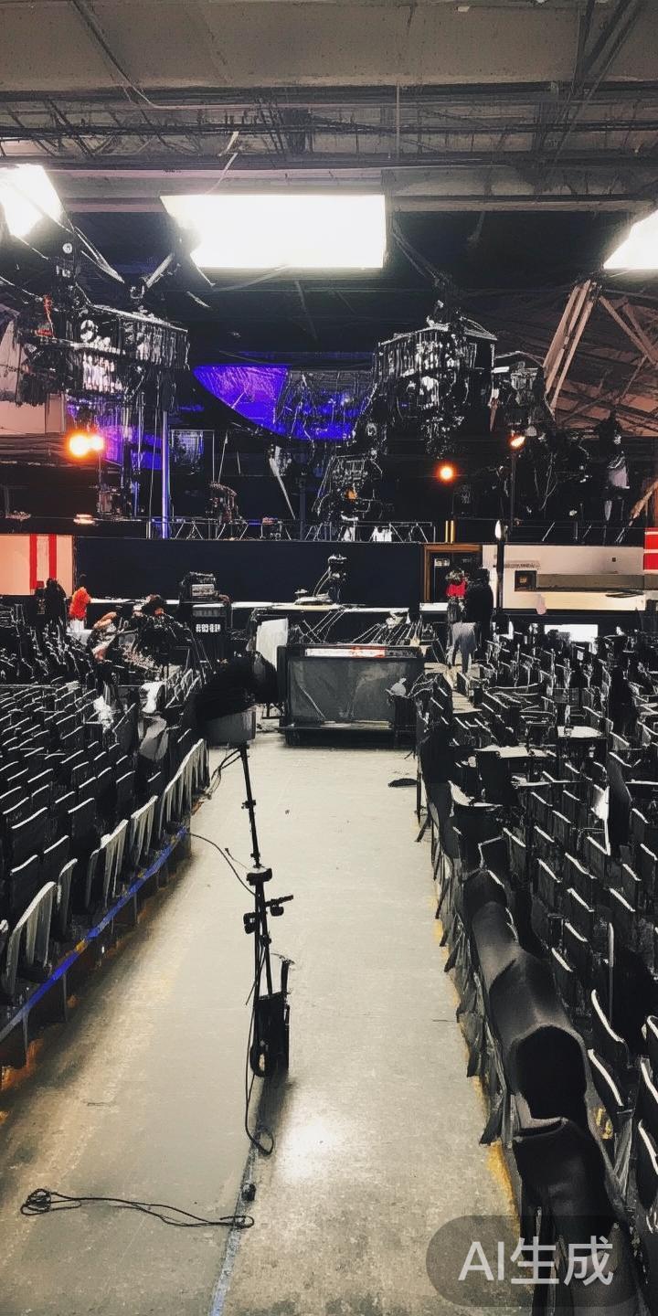 在比赛前，OB要协助搭建现场，包括布置座位、调试灯